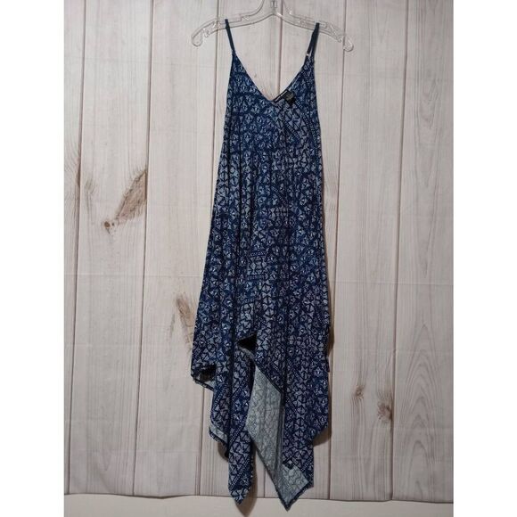 DKNY Dress Ladies Medium Navy Sleeveless Adjustable Straps High‎ Low - Picture 1 of 8